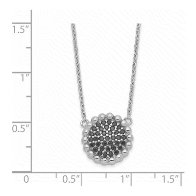 Sterling Silver Black CZ Necklace – view 2