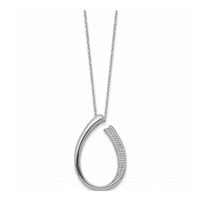 Sterling Silver CZ Micro Pave Necklace – view 3