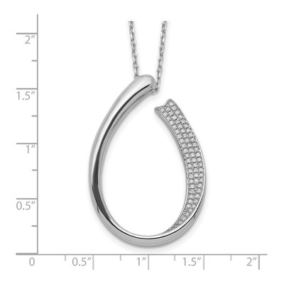 Sterling Silver CZ Micro Pave Necklace – view 4