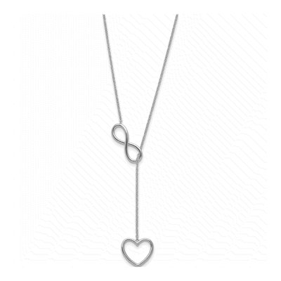 Sterling Silver Infinity Open Heart Y-Necklace Pendant Necklace – view 3