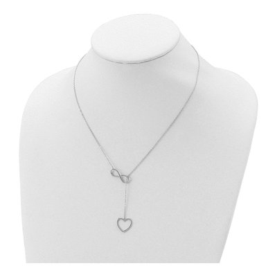 Sterling Silver Infinity Open Heart Y-Necklace Pendant Necklace – view 5