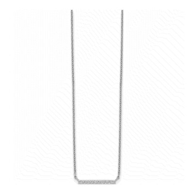 Sterling Silver CZ Bar Necklace – view 3