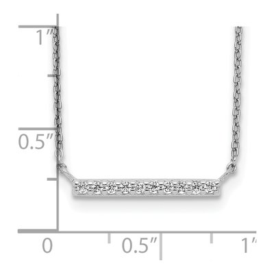 Sterling Silver CZ Bar Necklace – view 4