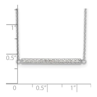 Sterling Silver CZ Bar Necklace – view 4