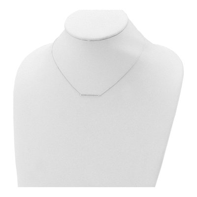 Sterling Silver CZ Bar Necklace – view 5