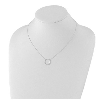 Sterling Silver CZ Circle Necklace – view 5