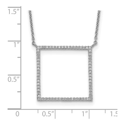 Sterling Silver Square CZ Necklace – view 4