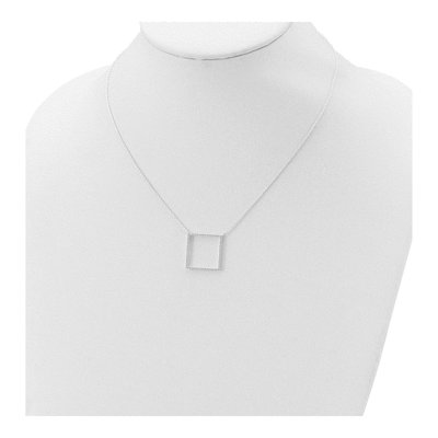 Sterling Silver Square CZ Necklace – view 5