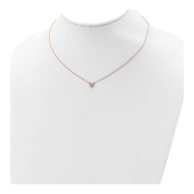 Rose Gold-Plated Sterling Silver 3-CZ Necklace – view 5