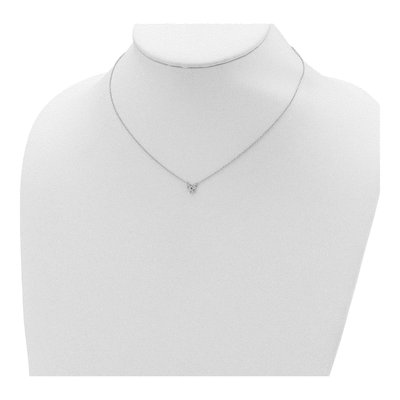 Sterling Silver 3-CZ Necklace – view 5