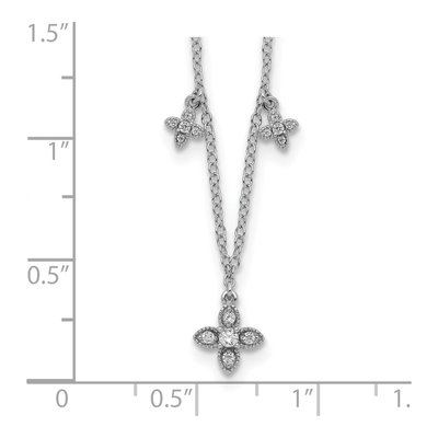 Sterling Silver CZ Cross Pendant Necklace – view 4