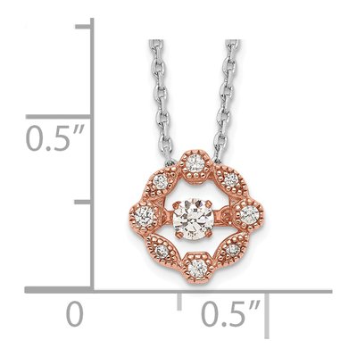 Rose Gold-Plated Sterling Silver CZ Necklace – view 4