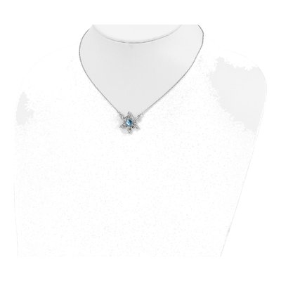 Sterling Silver CZ Snowflake Necklace – view 5