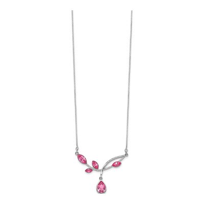 Sterling Silver Crystal Branch Necklace – view 3
