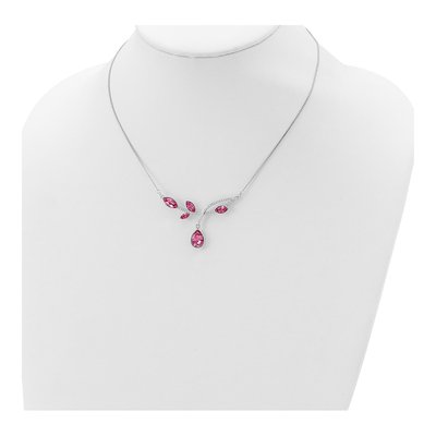 Sterling Silver Crystal Branch Necklace – view 5