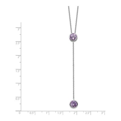 Sterling Silver Amethyst Y-Necklace – view 3