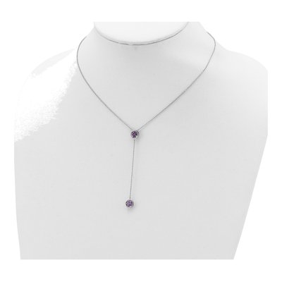 Sterling Silver Amethyst Y-Necklace – view 4