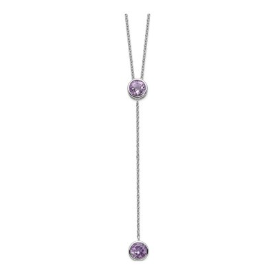 Sterling Silver Amethyst Y-Necklace