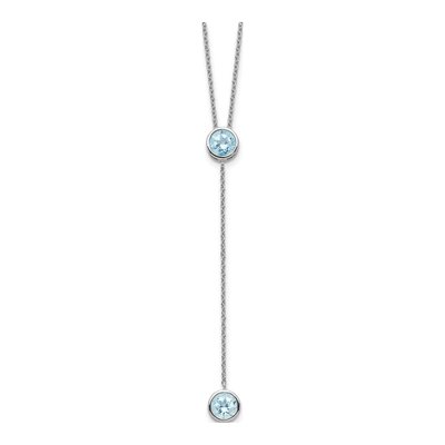 Sterling Silver Swiss Blue Topaz Necklace
