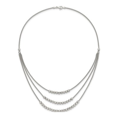 Sterling Silver Beaded Multi-Layer Necklace – view 4