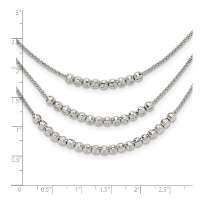 Sterling Silver Beaded Multi-Layer Necklace – view 5