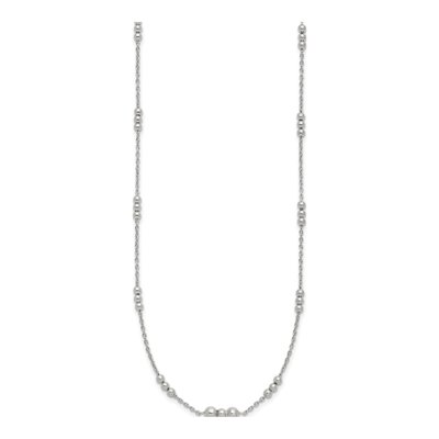 Sterling Silver Beaded Necklace – view 3