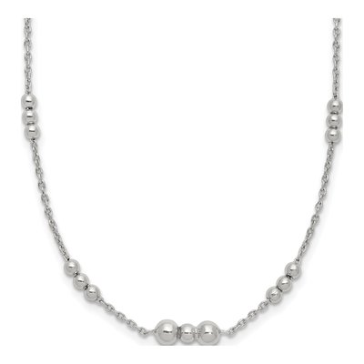 Sterling Silver Beaded Necklace