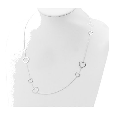 Sterling Silver Hearts Pendant Necklace – view 4