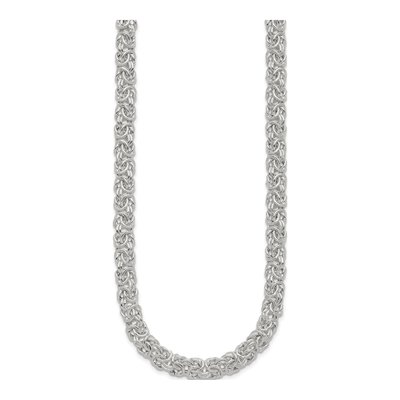 Sterling Silver 6.5mm Byzantine Chain – view 3