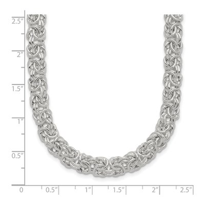 Sterling Silver 6.5mm Byzantine Chain – view 6