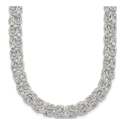 Sterling Silver 6.5mm Byzantine Chain