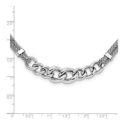 Sterling Silver Two-Strand Mesh Necklace – view 5