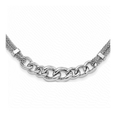 Sterling Silver Two-Strand Mesh Necklace