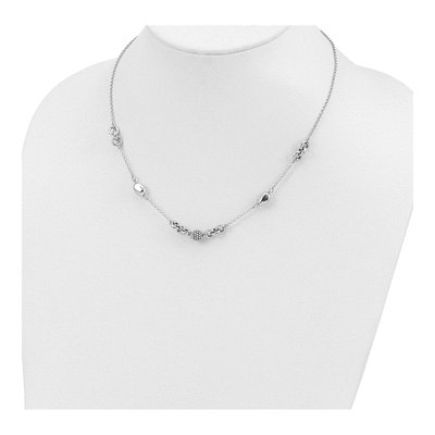 Sterling Silver Beaded Fancy Necklace – view 3
