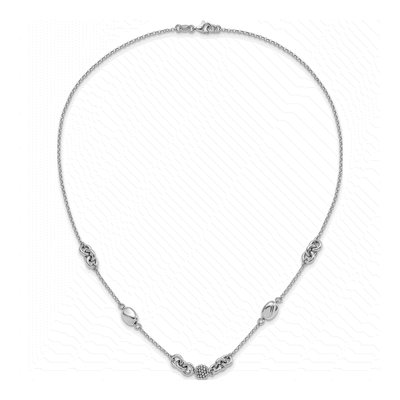 Sterling Silver Beaded Fancy Necklace – view 4