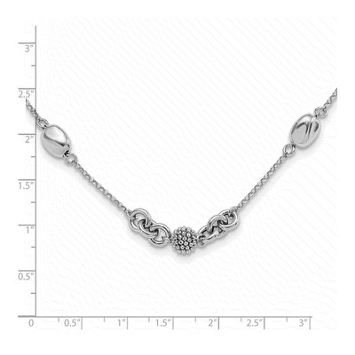 Sterling Silver Beaded Fancy Necklace – view 5