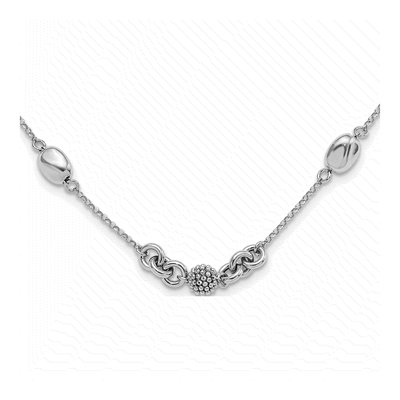 Sterling Silver Beaded Fancy Necklace
