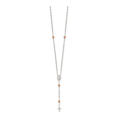 Sterling Silver Rosary Necklace – view 3