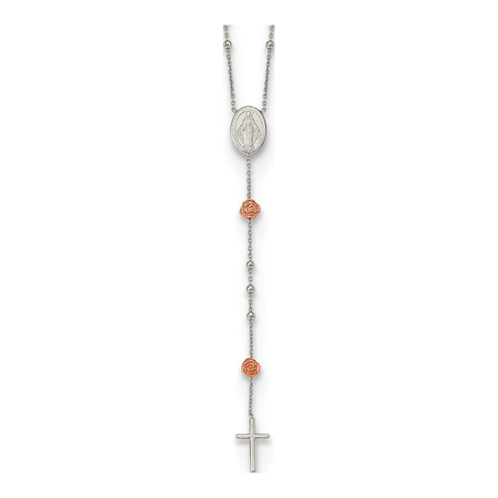 Sterling Silver Rosary Necklace