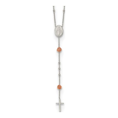 Sterling Silver Rosary Necklace