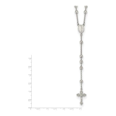 Sterling Silver Beaded Rosary Necklace – view 4