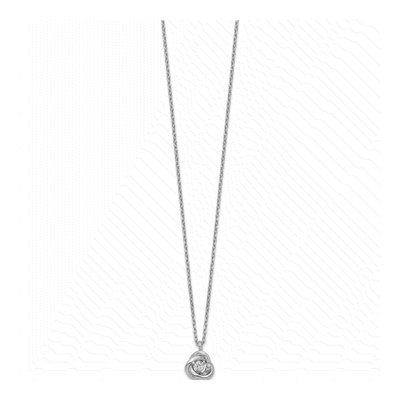 Sterling Silver CZ Love Knot Earrings & Necklace Set – view 6