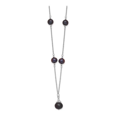 Black Pearl Necklace & Earring Set – view 6