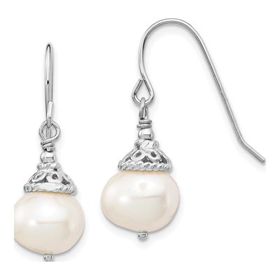 Sterling Silver Freshwater Pearl Necklace & Earring Set – view 3