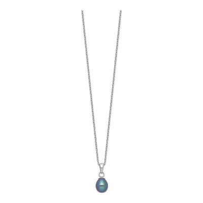 Black Pearl Necklace & Earrings Set – view 2