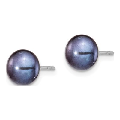 Black Pearl Necklace & Earrings Set – view 4