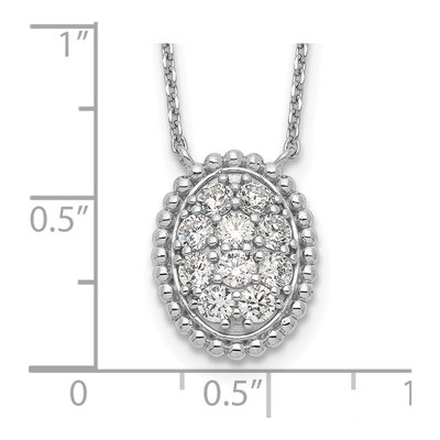 Sterling Silver CZ Station Necklace – view 4