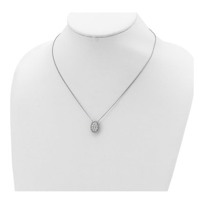 Sterling Silver CZ Station Necklace – view 5