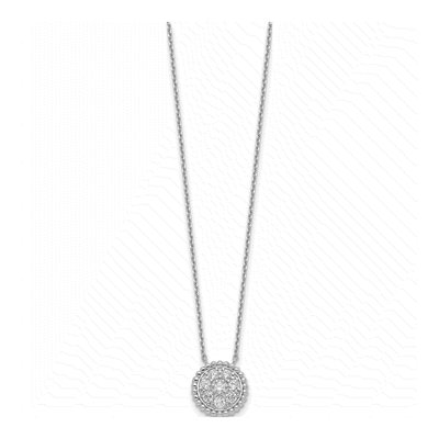 Sterling Silver CZ Station Necklace – view 2