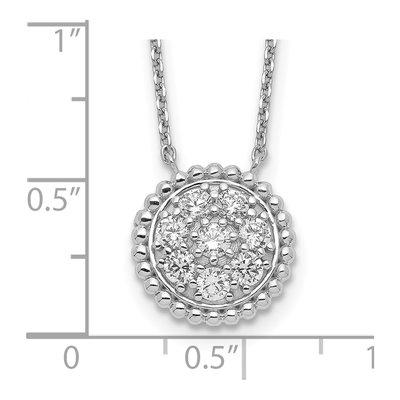 Sterling Silver CZ Station Necklace – view 3
